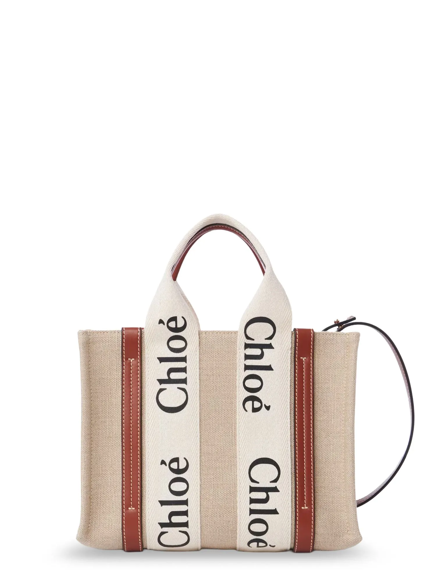 Woody Linen And Leather Tote Bag sold by Wanan Luxury