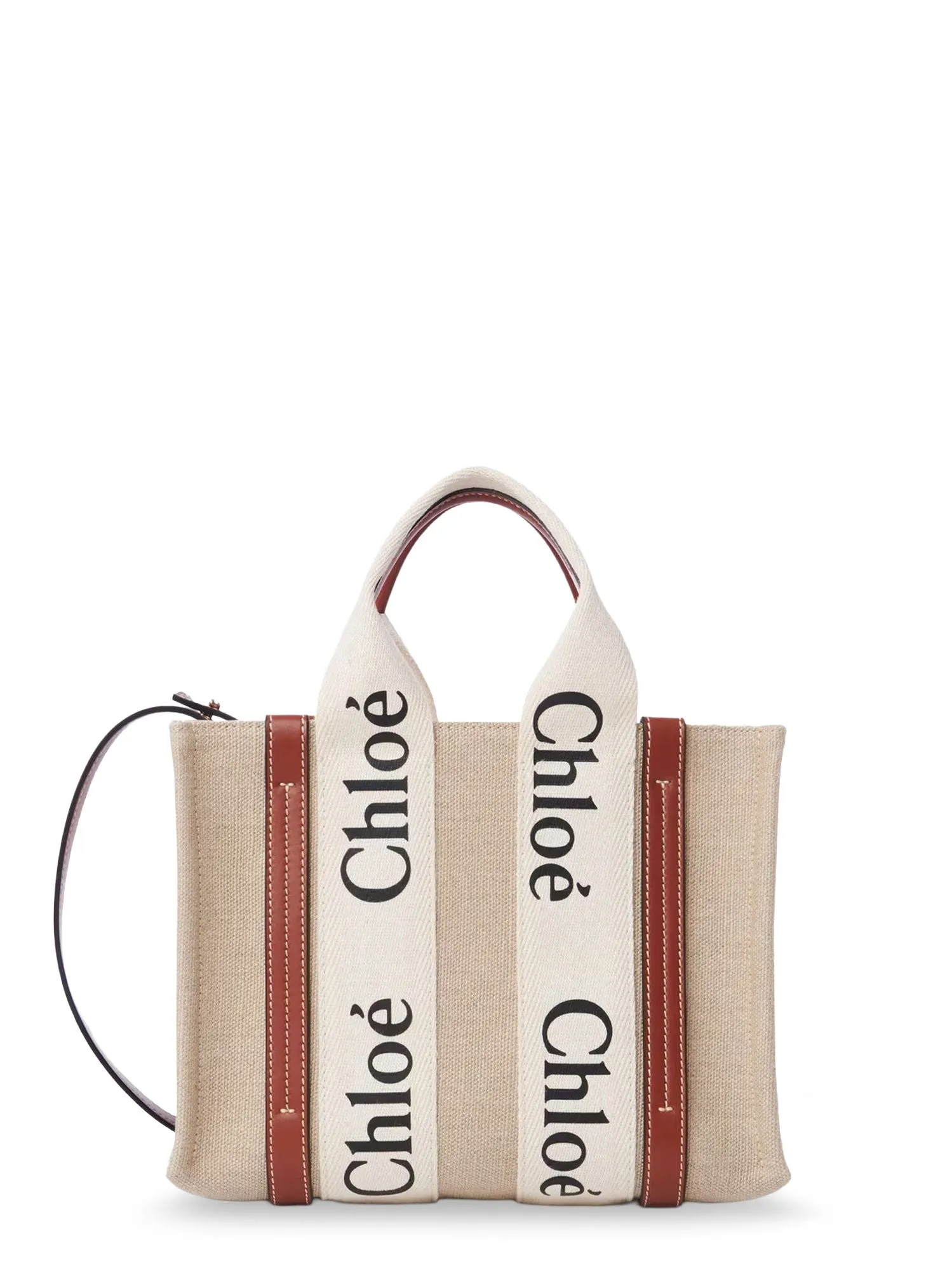 Woody Linen And Leather Tote Bag sold by Wanan Luxury product image thumbnail 2