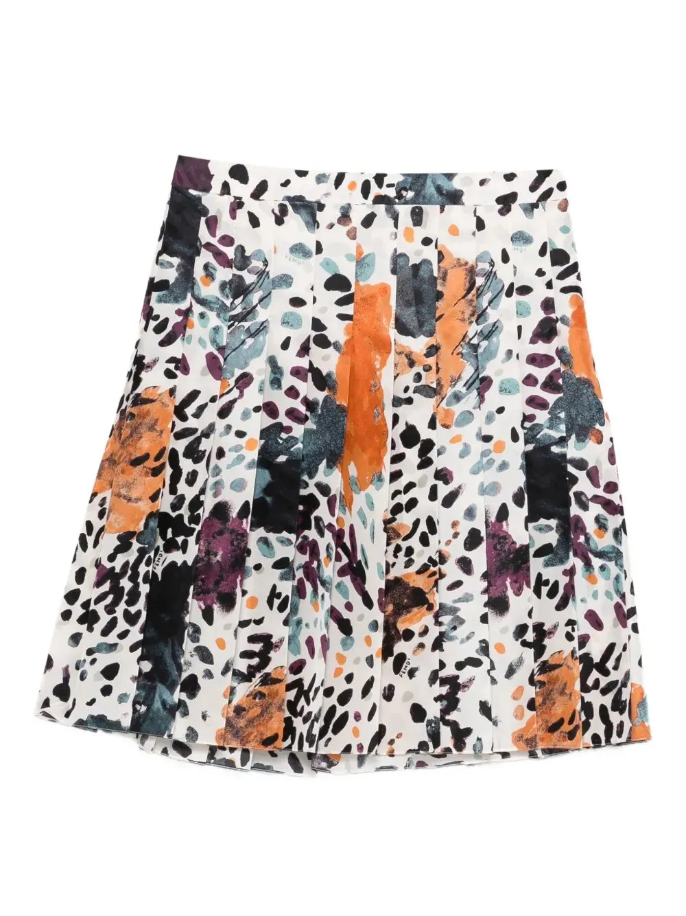 Falena-Print Silk Midi Skirt sold by Wanan Luxury