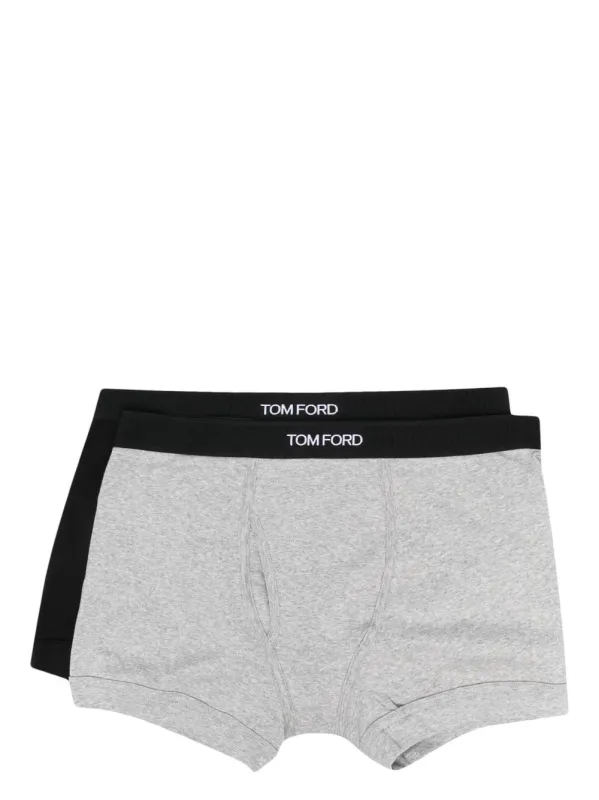 Set Of 2 Logo-Waistband Cotton Boxer Briefs made by Tom Ford