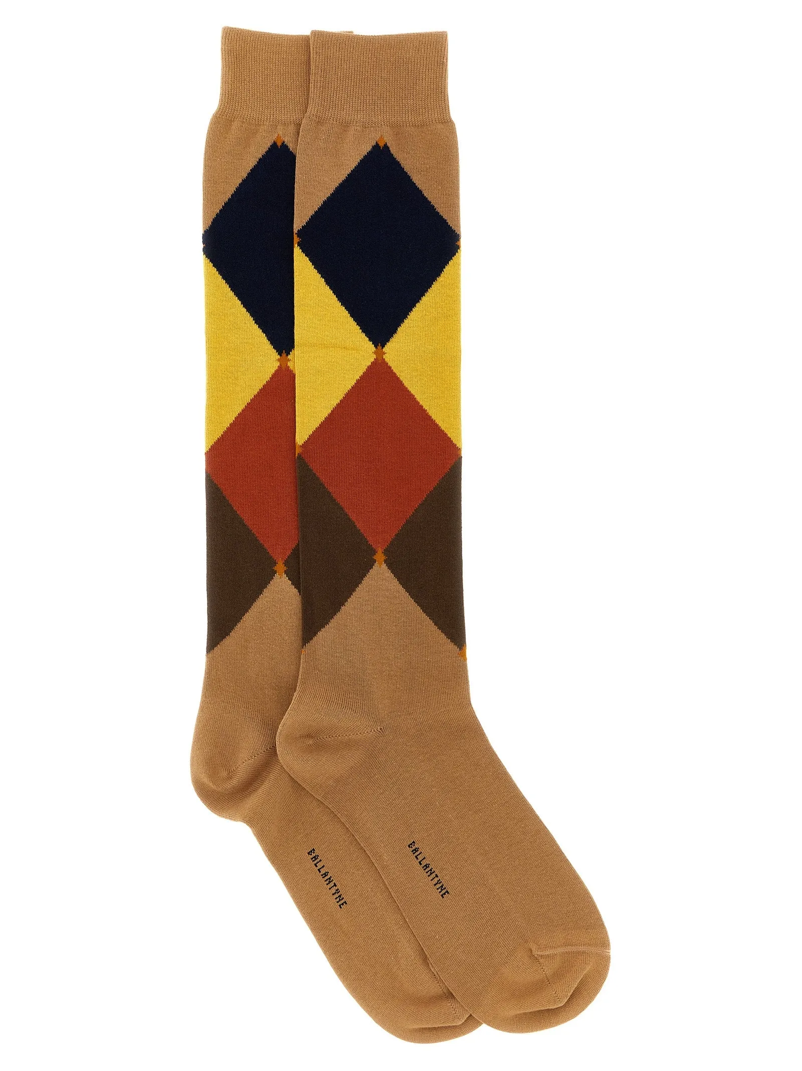 Diamond-Shaped Socks Brown sold by Wanan Luxury