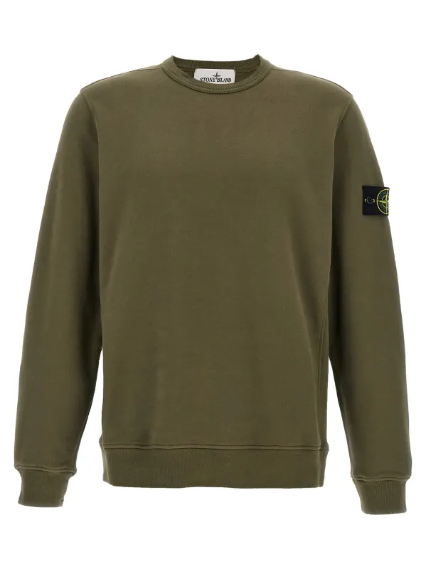 Logo Badge Cotton Sweatshirt Green sold by Wanan Luxury