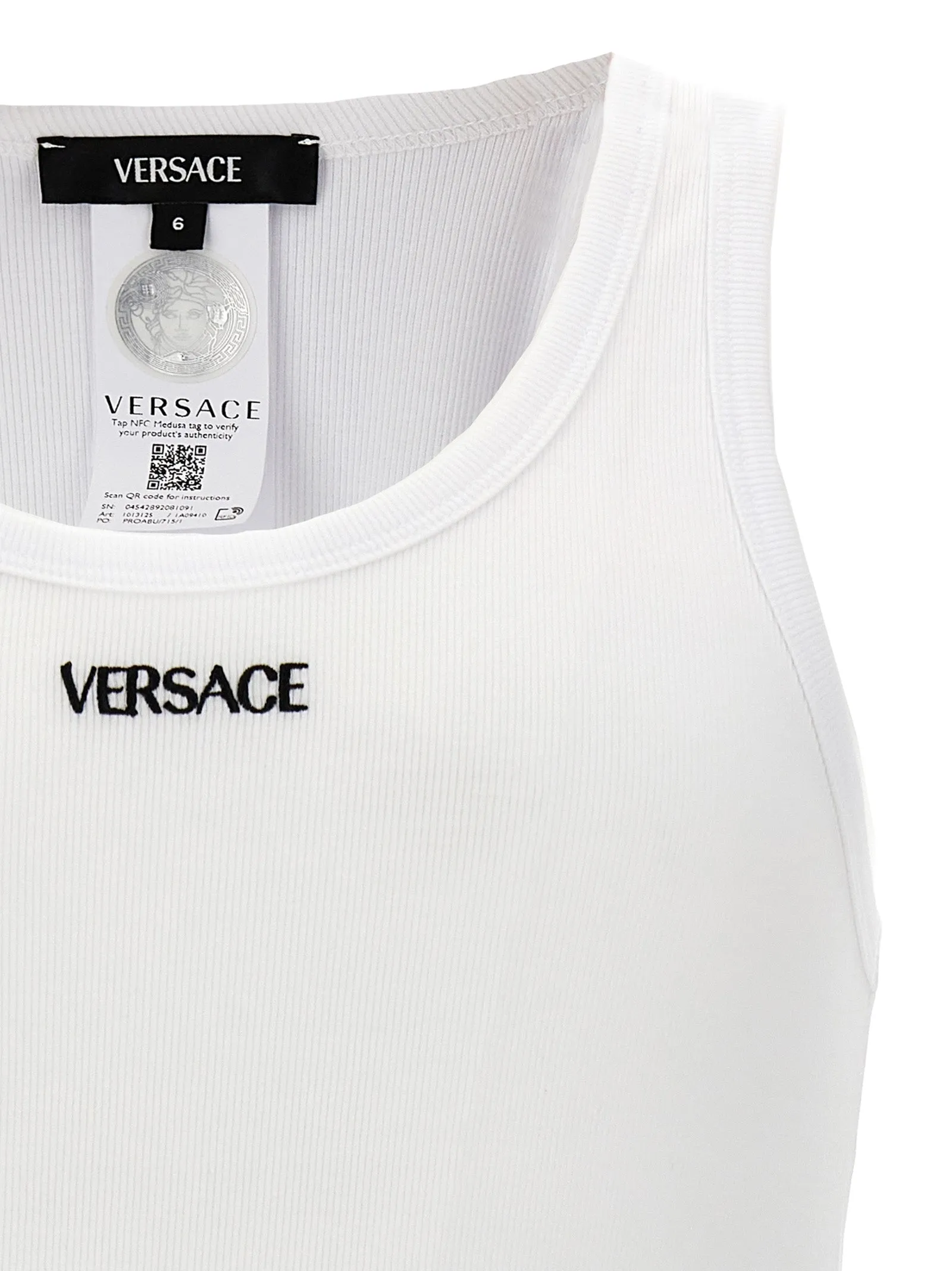 Logo Embroidery Tank Top Tops White sold by Wanan Luxury product image thumbnail 3