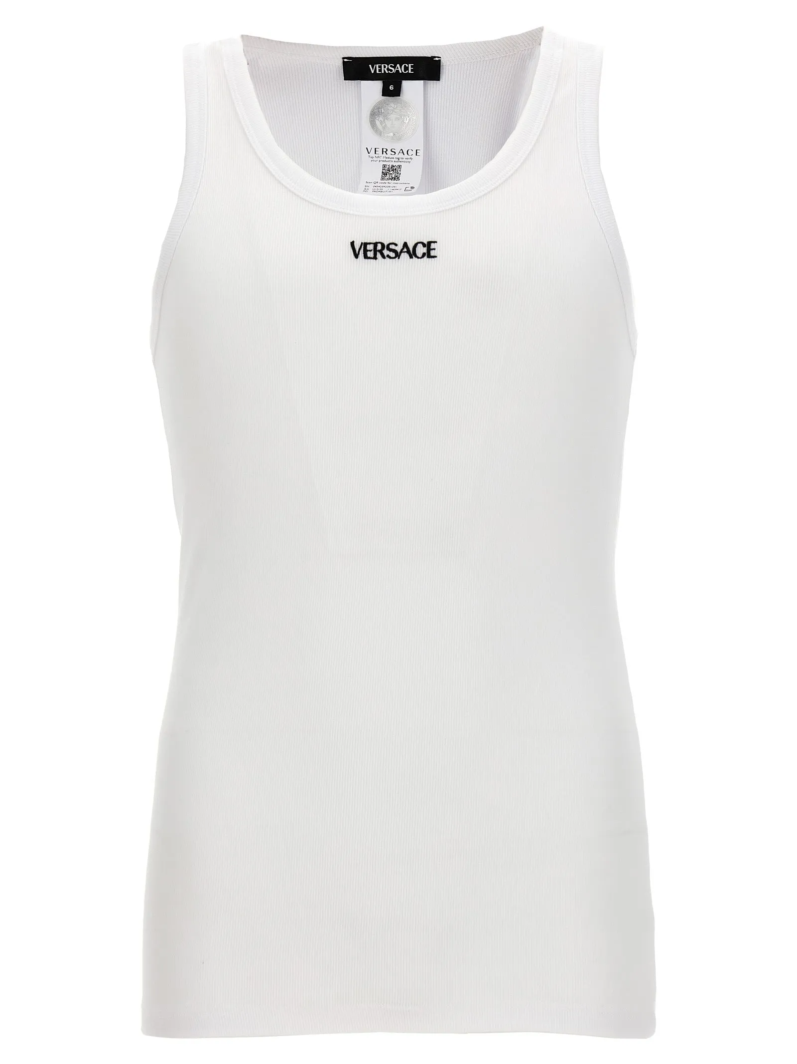 Logo Embroidery Tank Top Tops White sold by Wanan Luxury