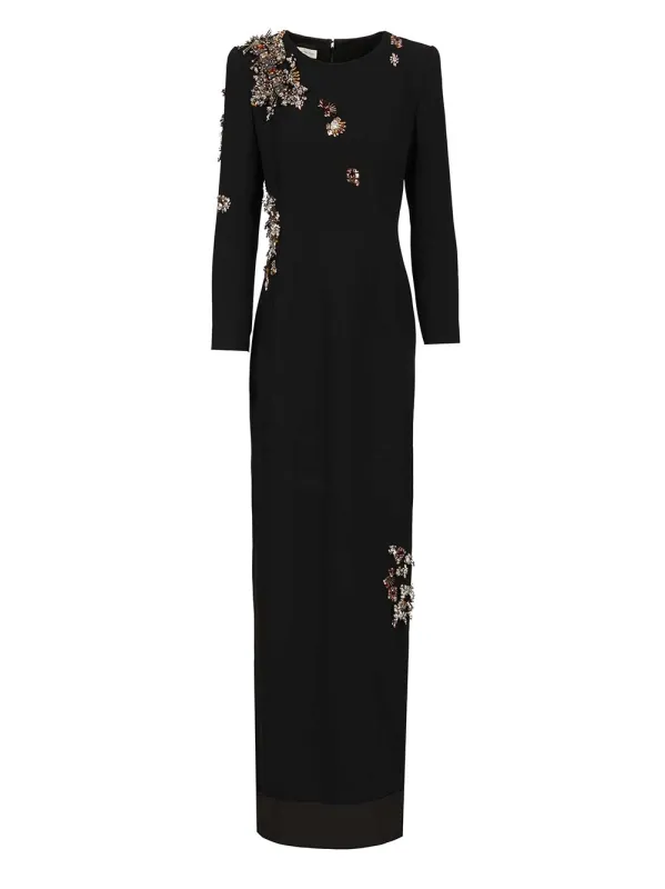 Dalista Embroidered Dress Dresses Black made by Dries Van Noten
