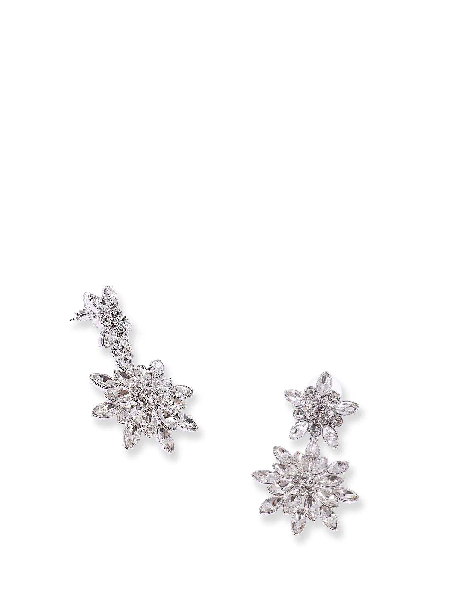 Silver Brass Earrings sold by Wanan Luxury product image thumbnail 2