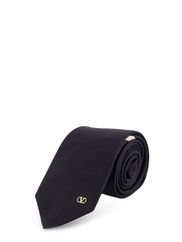 Valentie Silk Tie With Vlogo Signature Detail sold by Wanan Luxury