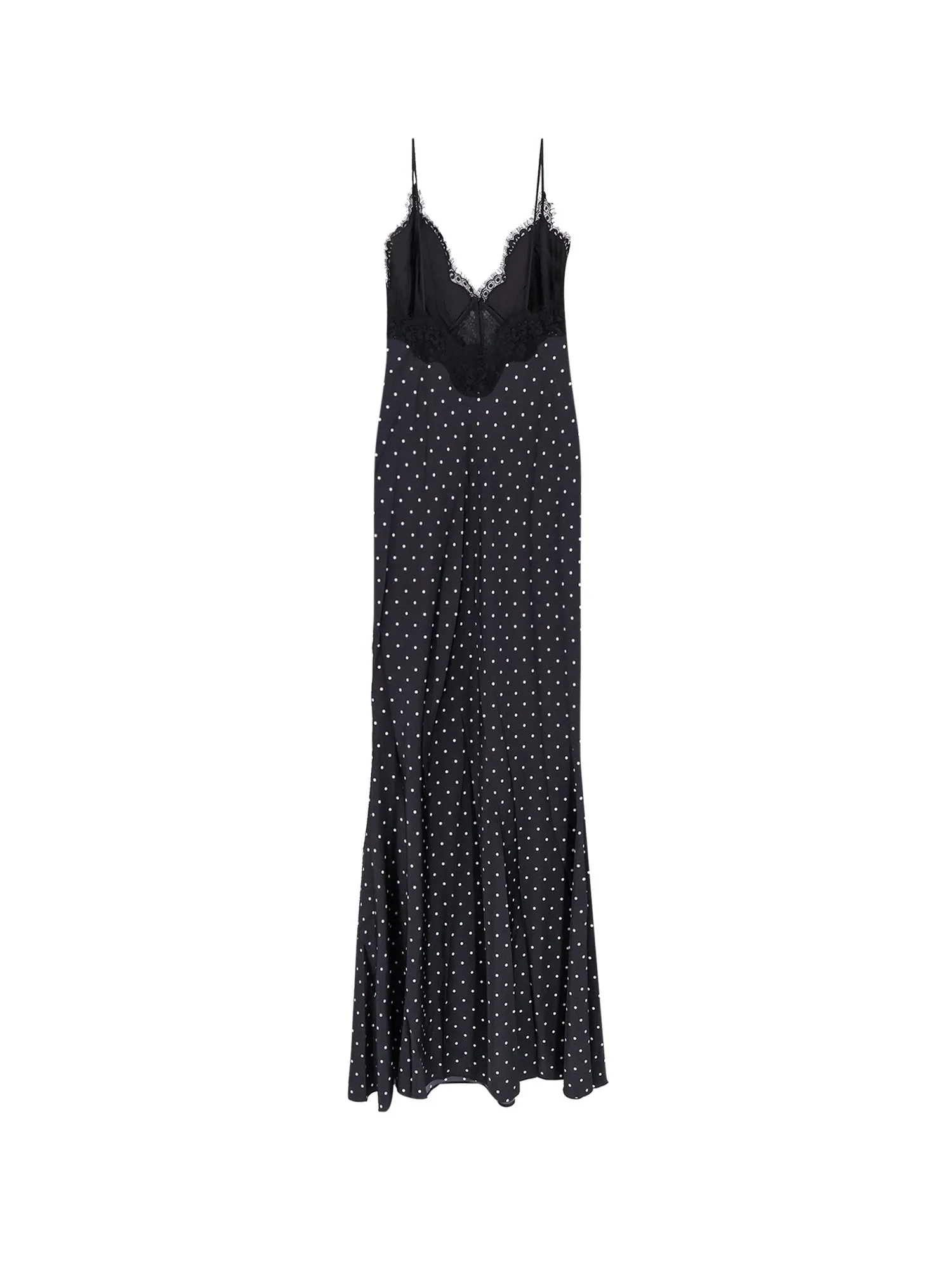 Polka-Dots Satin Long Dress sold by Wanan Luxury product image thumbnail 2