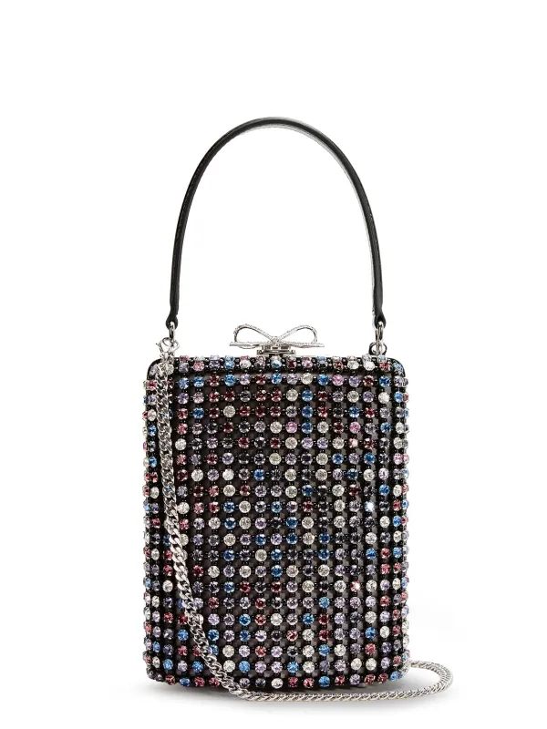 Leather Crossbody Bag With All-Over Crystals sold by Wanan Luxury