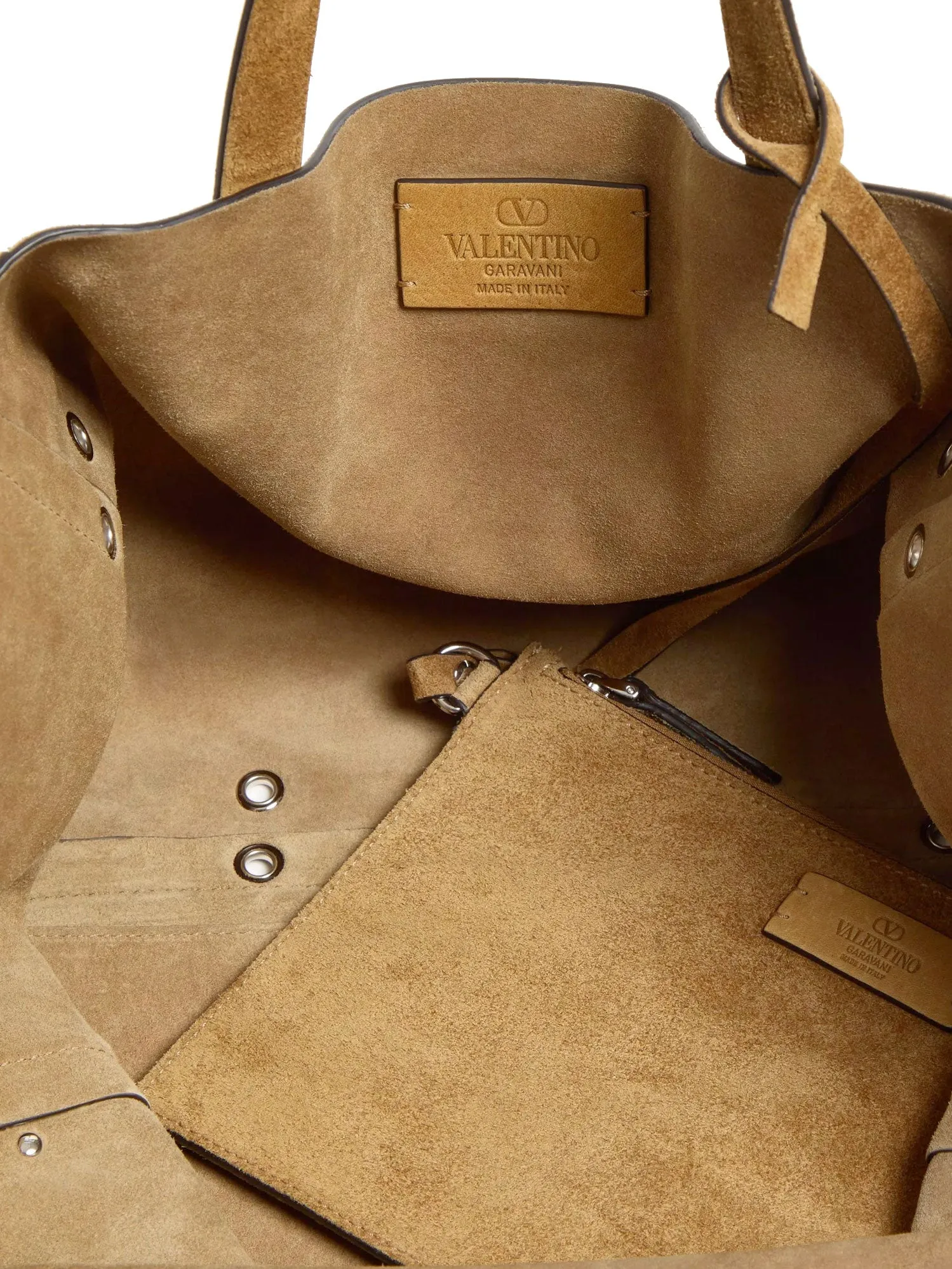 Suede Shopping Bag With Metal Logo sold by Wanan Luxury product image thumbnail 4