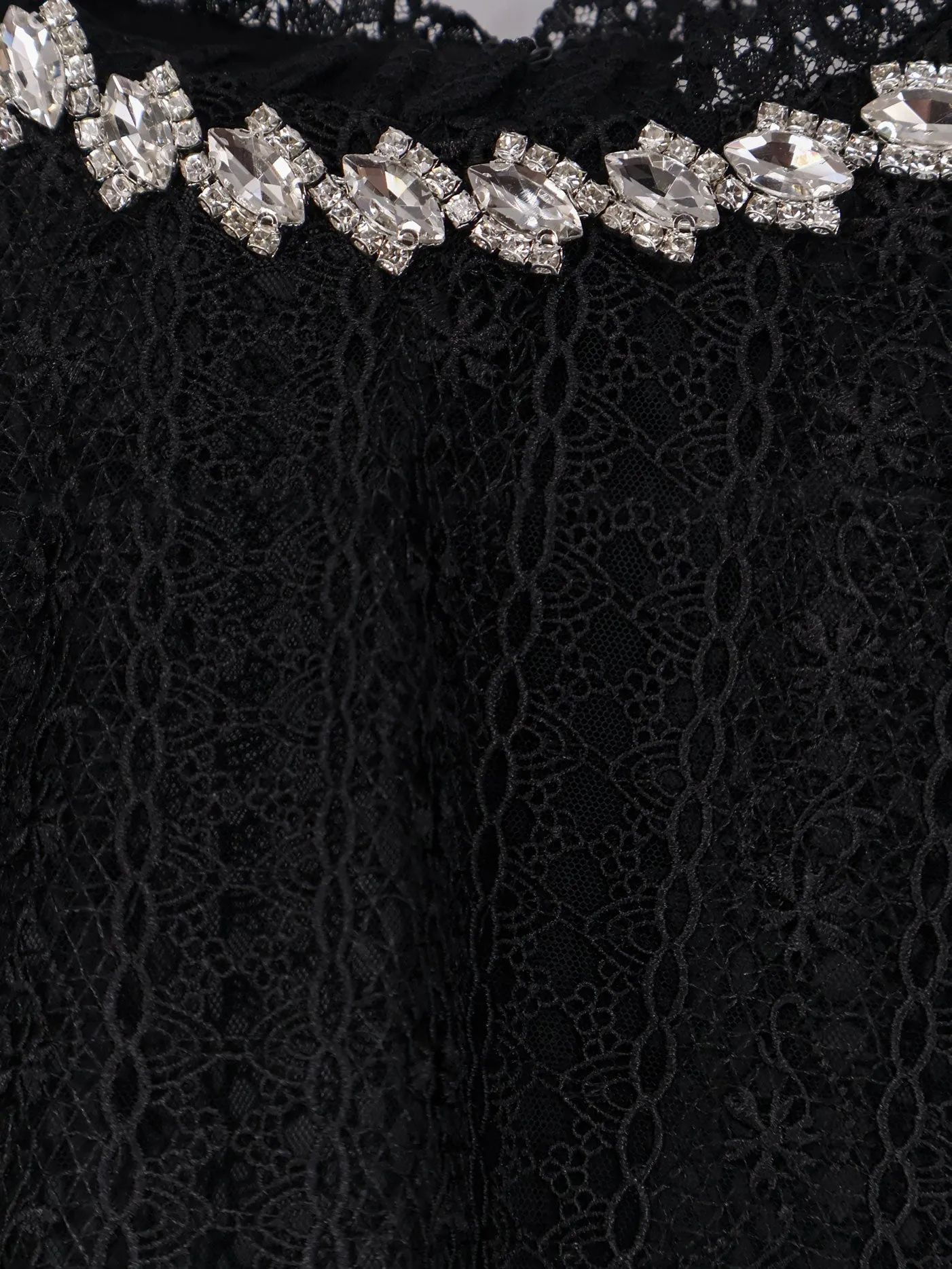 Lace Top With Rhinestones sold by Wanan Luxury product image thumbnail 3