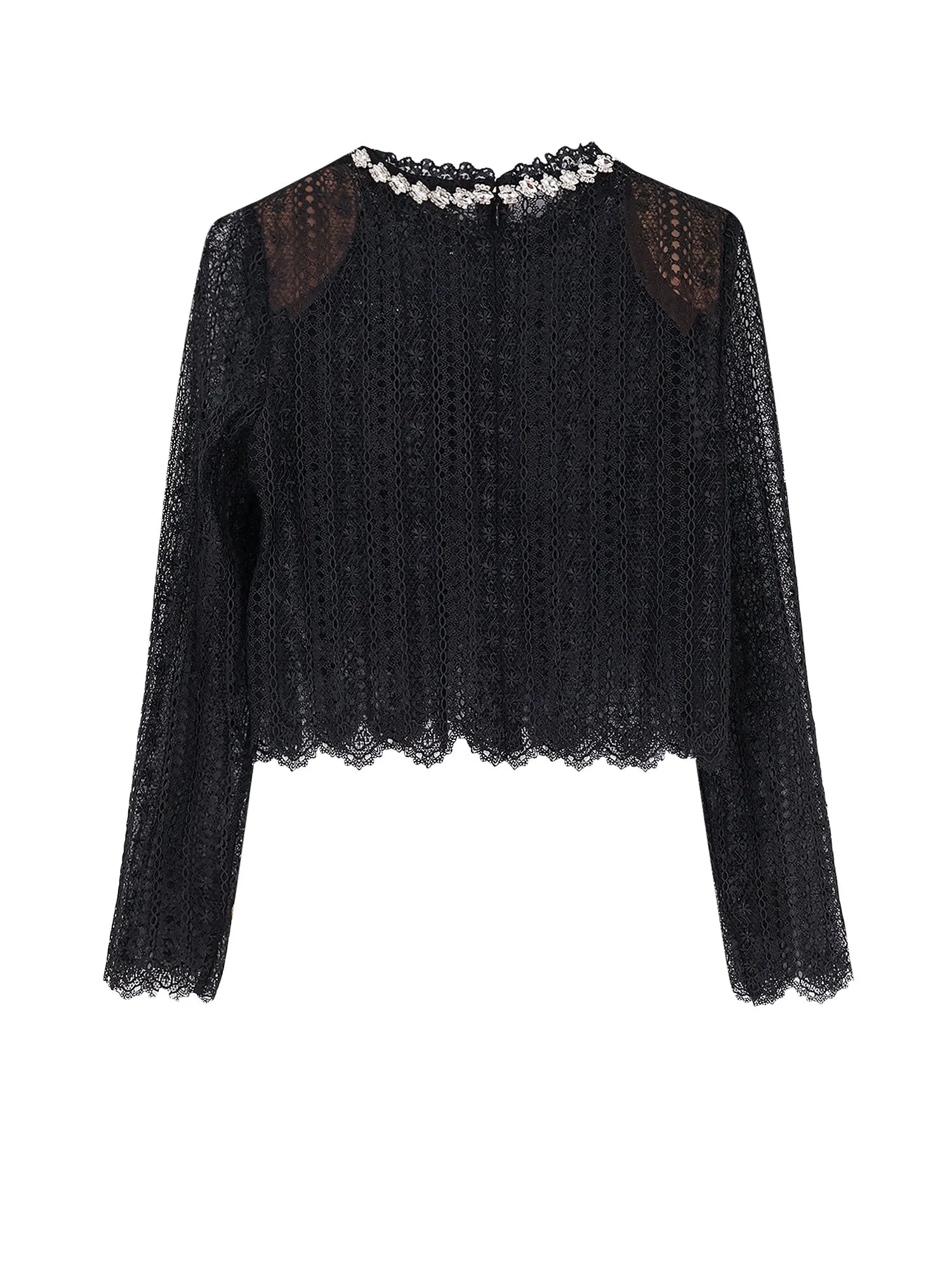 Lace Top With Rhinestones sold by Wanan Luxury product image thumbnail 2