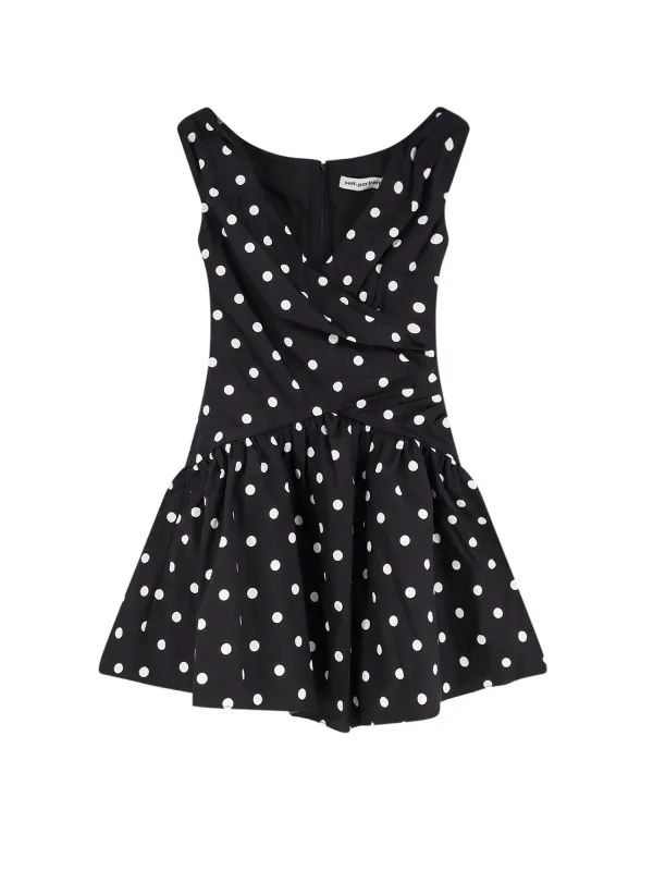Polka-Dots Cotton Mini Dress sold by Wanan Luxury