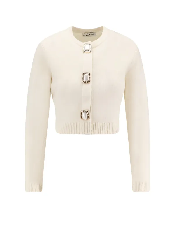 Cropped Wool Cardigan sold by Wanan Luxury