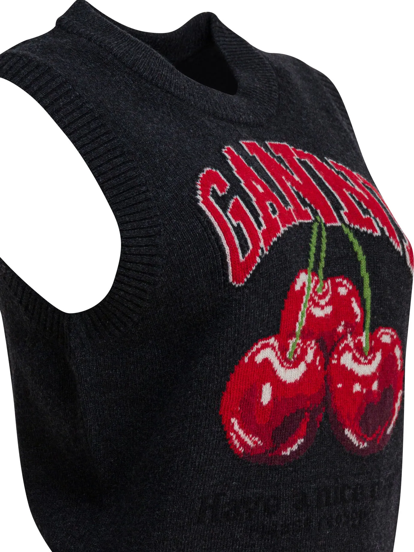 Wool Vest With Logo Knitwear Black sold by Wanan Luxury product image thumbnail 4