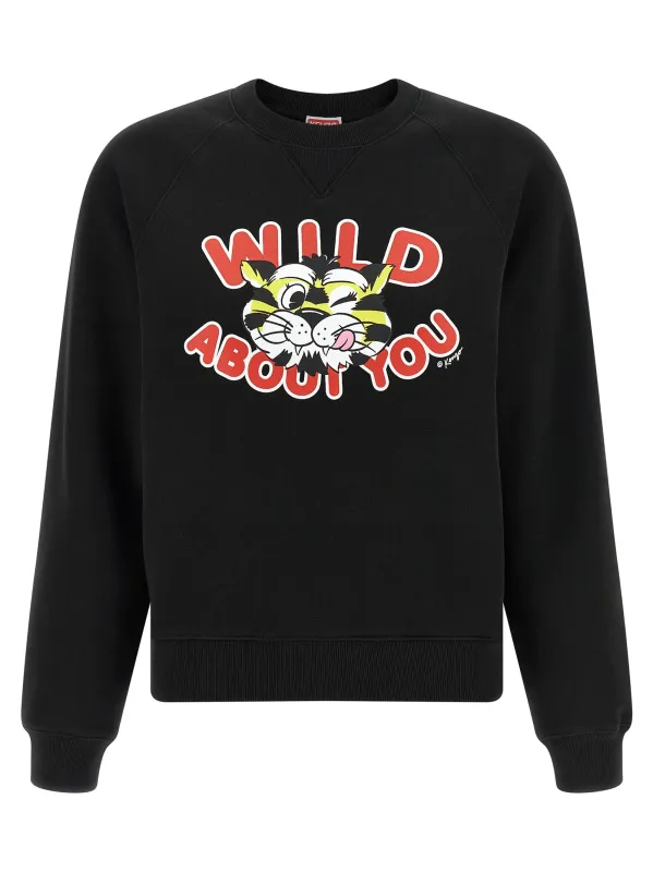 Wild Tiger Sweatshirt Black sold by Wanan Luxury