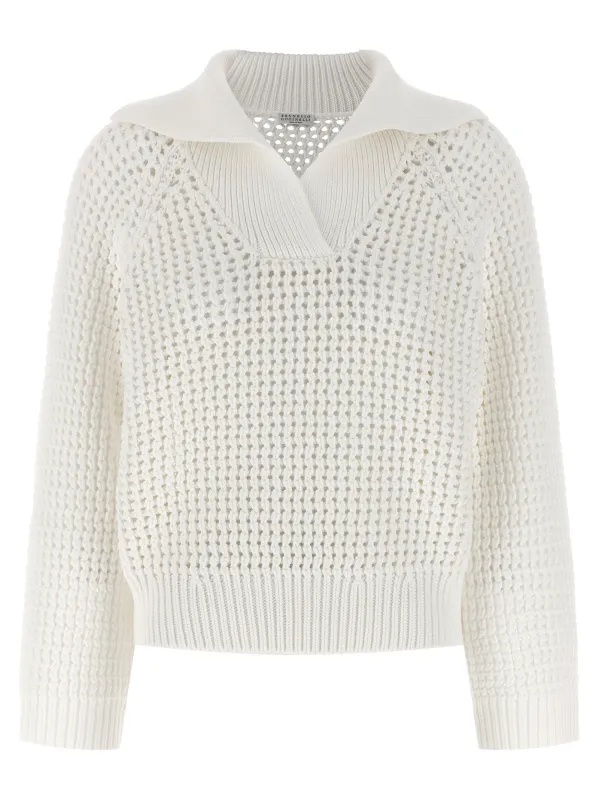 Openwork Sweater Sweaters And Cardigans Beige sold by Wanan Luxury