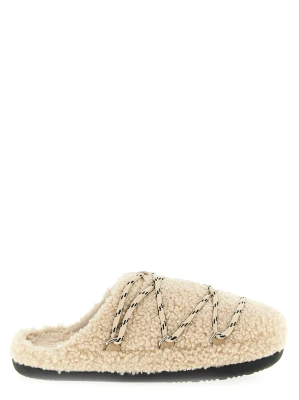 Teddy Slipper Flat Shoes Beige sold by Wanan Luxury