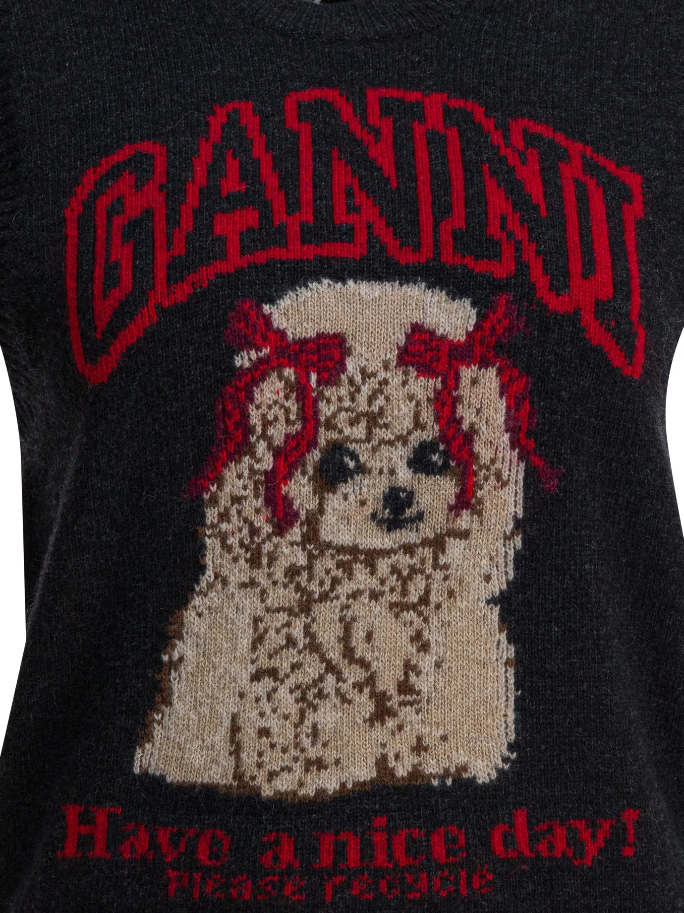 Wool Vest With Logo Knitwear Black sold by Wanan Luxury product image thumbnail 3