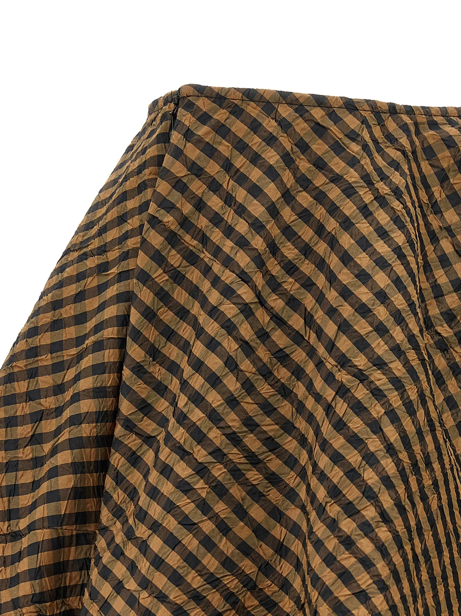 Crinckled Taffetà Skirts Brown sold by Wanan Luxury product image thumbnail 4