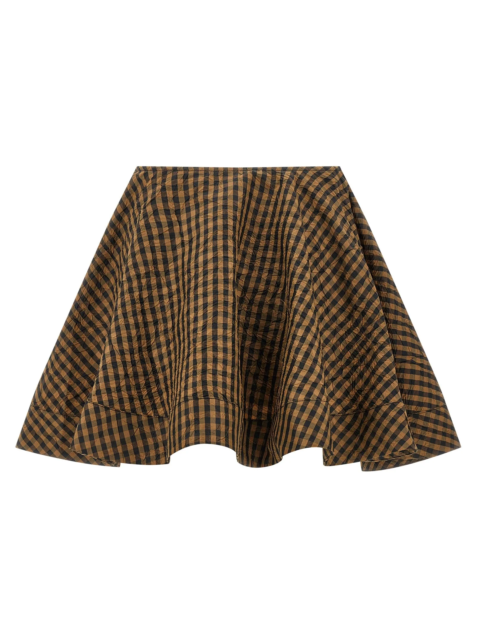Crinckled Taffetà Skirts Brown sold by Wanan Luxury product image thumbnail 2