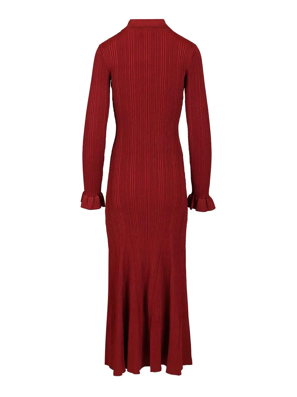 Ribbed Knit Midi Dress Dresses Bordeaux sold by Wanan Luxury product image thumbnail 2