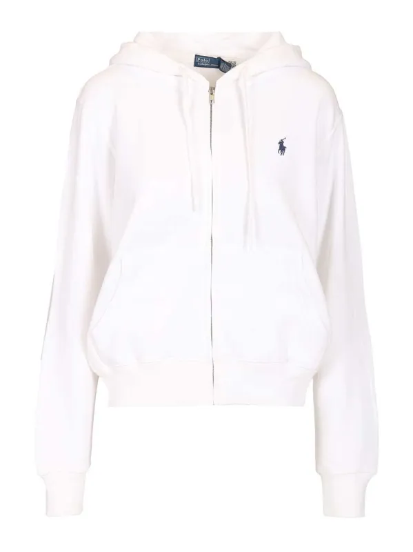 Zip-Up Hoodie Sweatshirts White sold by Wanan Luxury