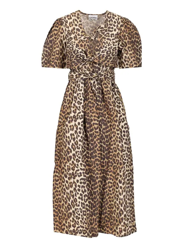 Leopard-Print Midi Dress Dresses Animalier sold by Wanan Luxury
