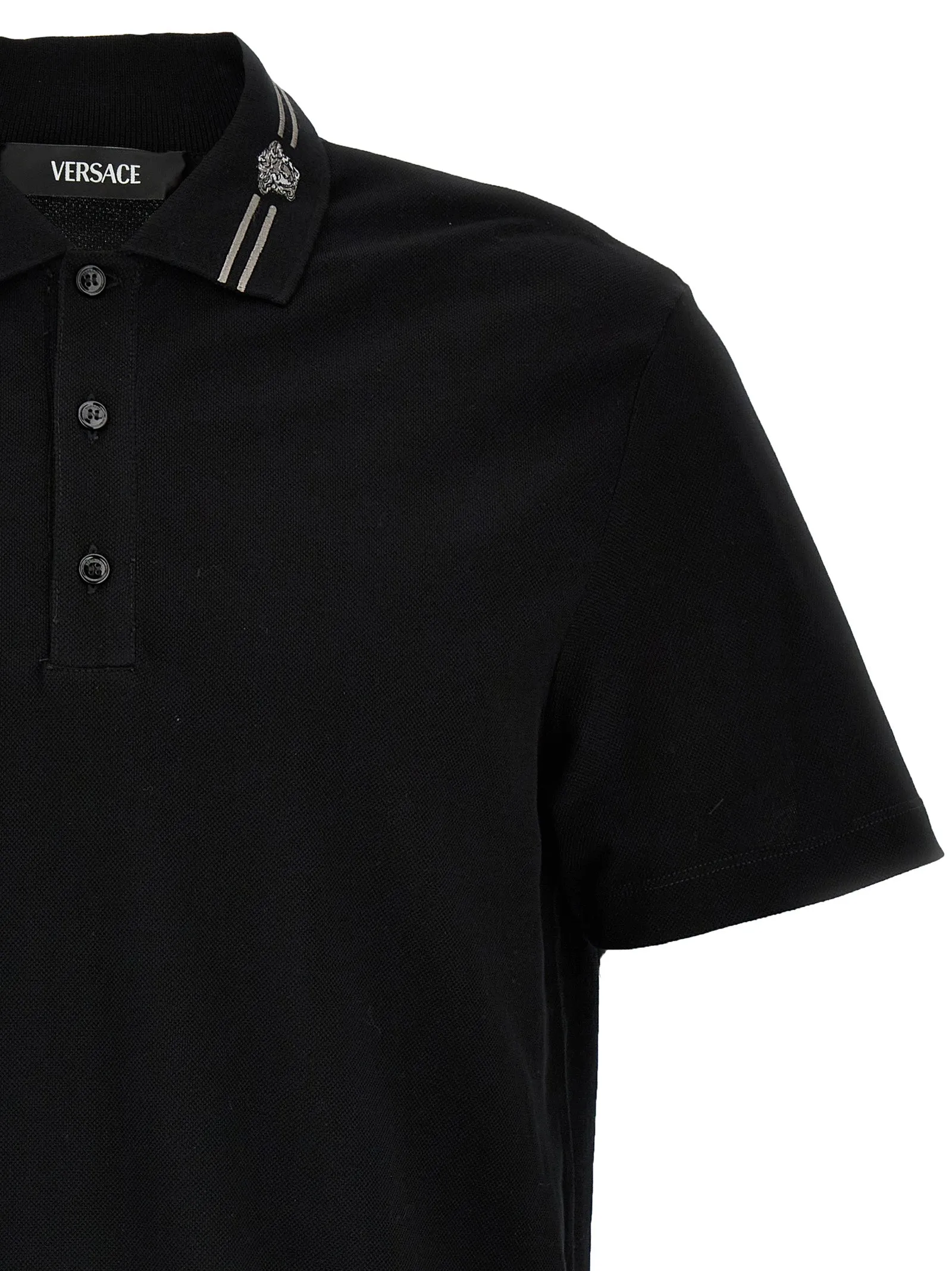 Medusa Embroidery Polo Black sold by Wanan Luxury product image thumbnail 3