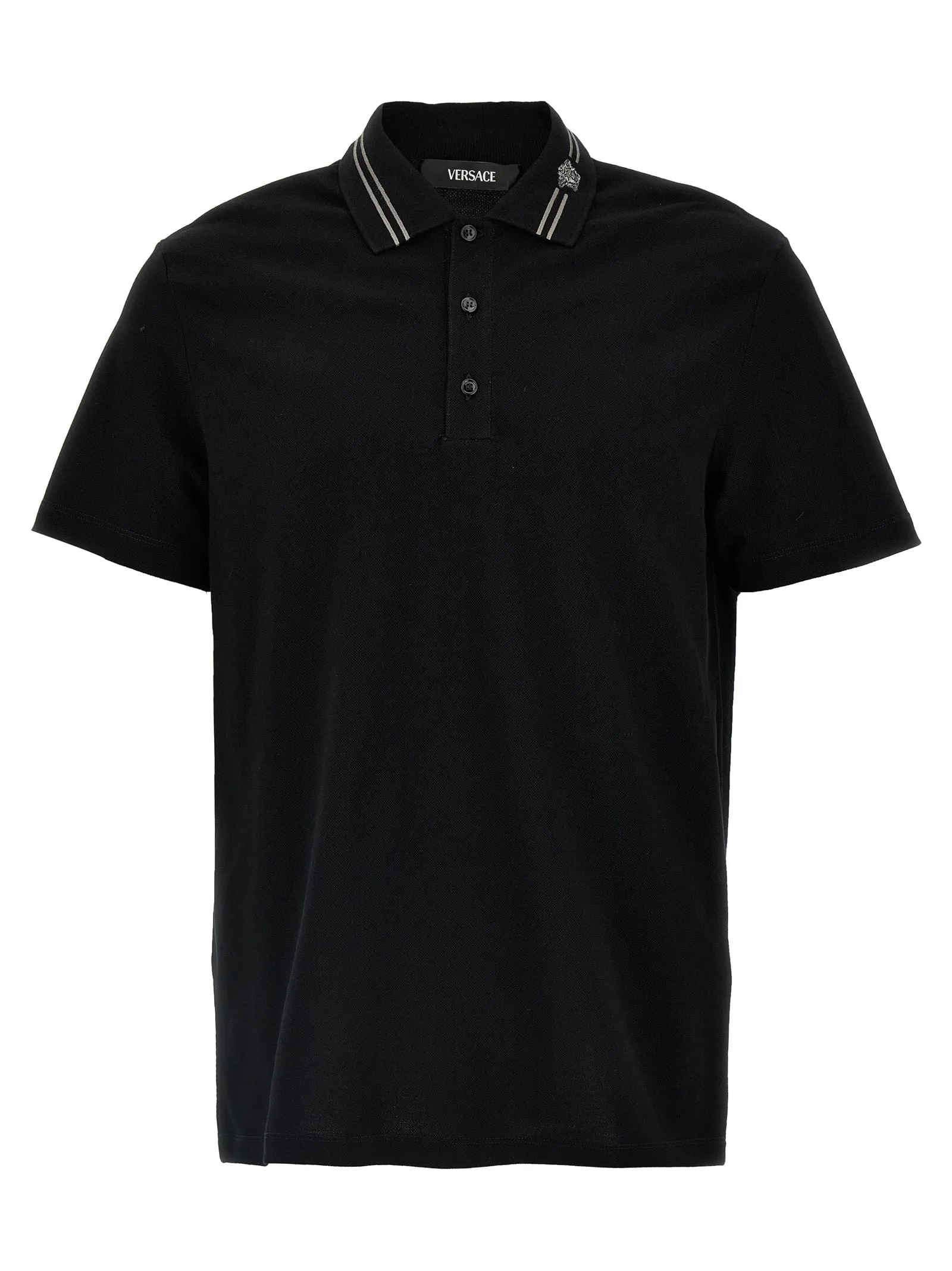 Medusa Embroidery Polo Black sold by Wanan Luxury