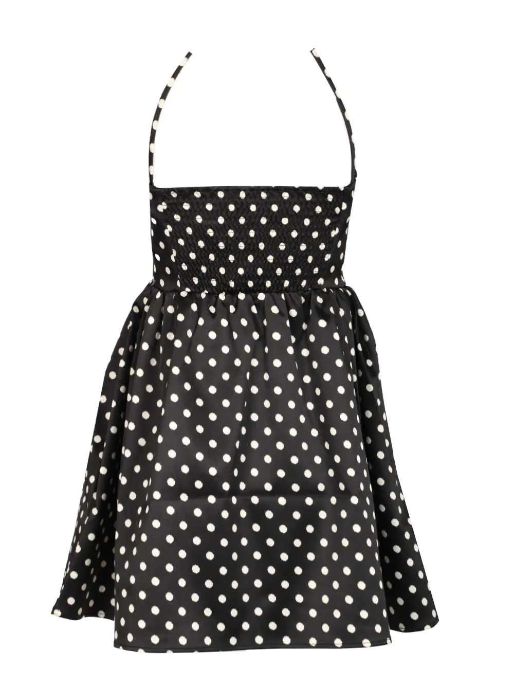 Polka Dot Mini Dress Dresses Black sold by Wanan Luxury product image thumbnail 2