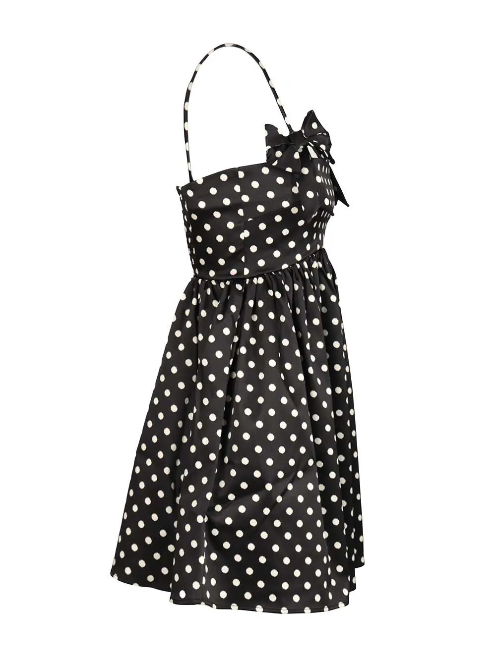 Polka Dot Mini Dress Dresses Black sold by Wanan Luxury product image thumbnail 3