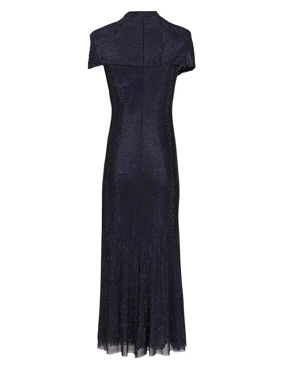 Mesh Midi Dress With Rhinestones Dresses Blue sold by Wanan Luxury product image thumbnail 2