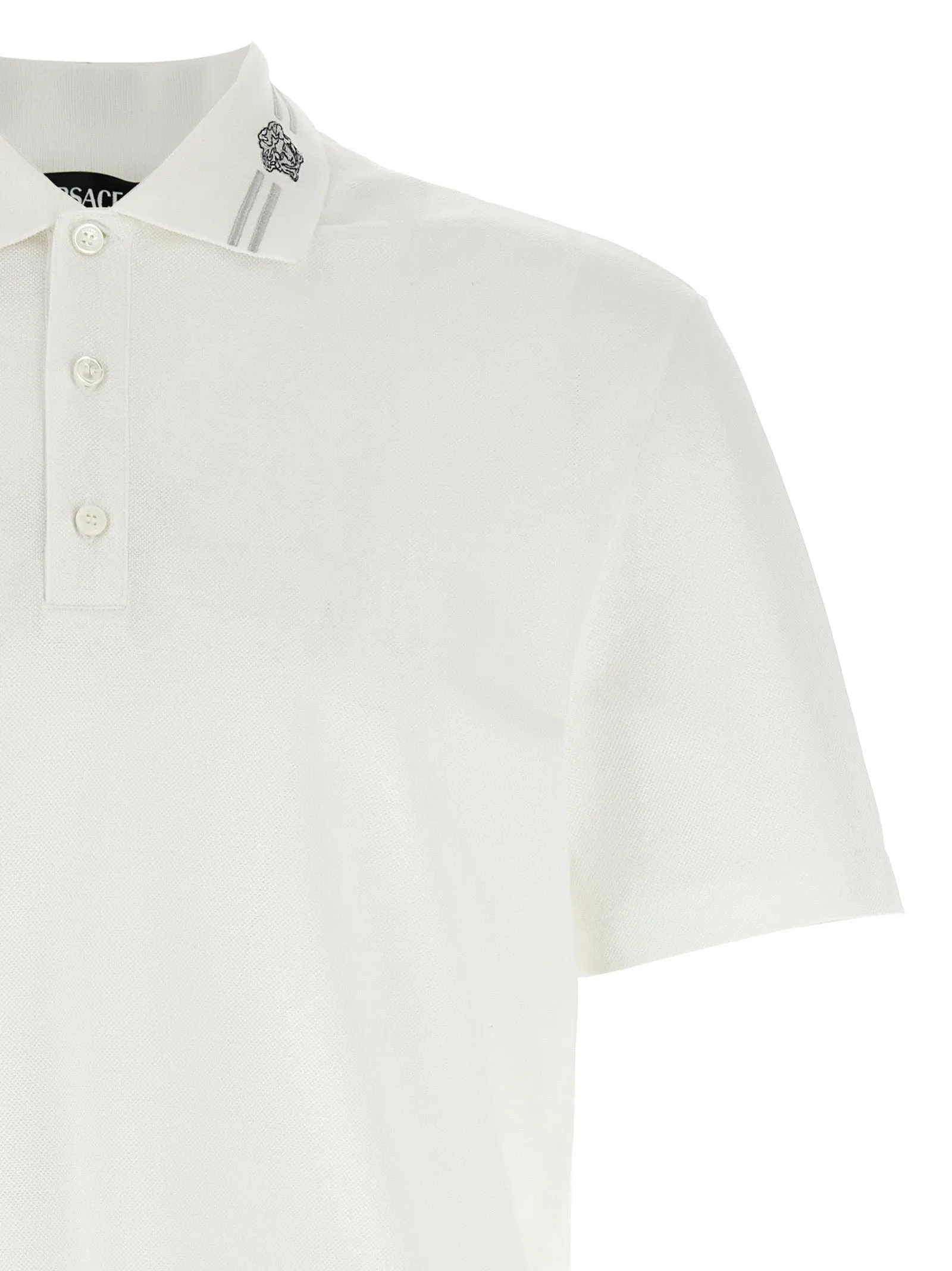 Medusa Embroidery Polo White sold by Wanan Luxury product image thumbnail 3