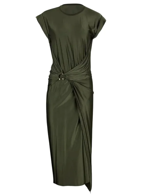 Draped Satin Midi Dress sold by Wanan Luxury