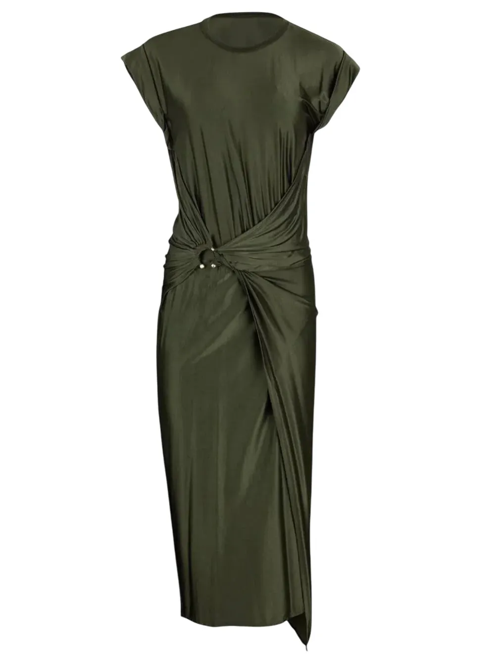 Draped Satin Midi Dress sold by Wanan Luxury