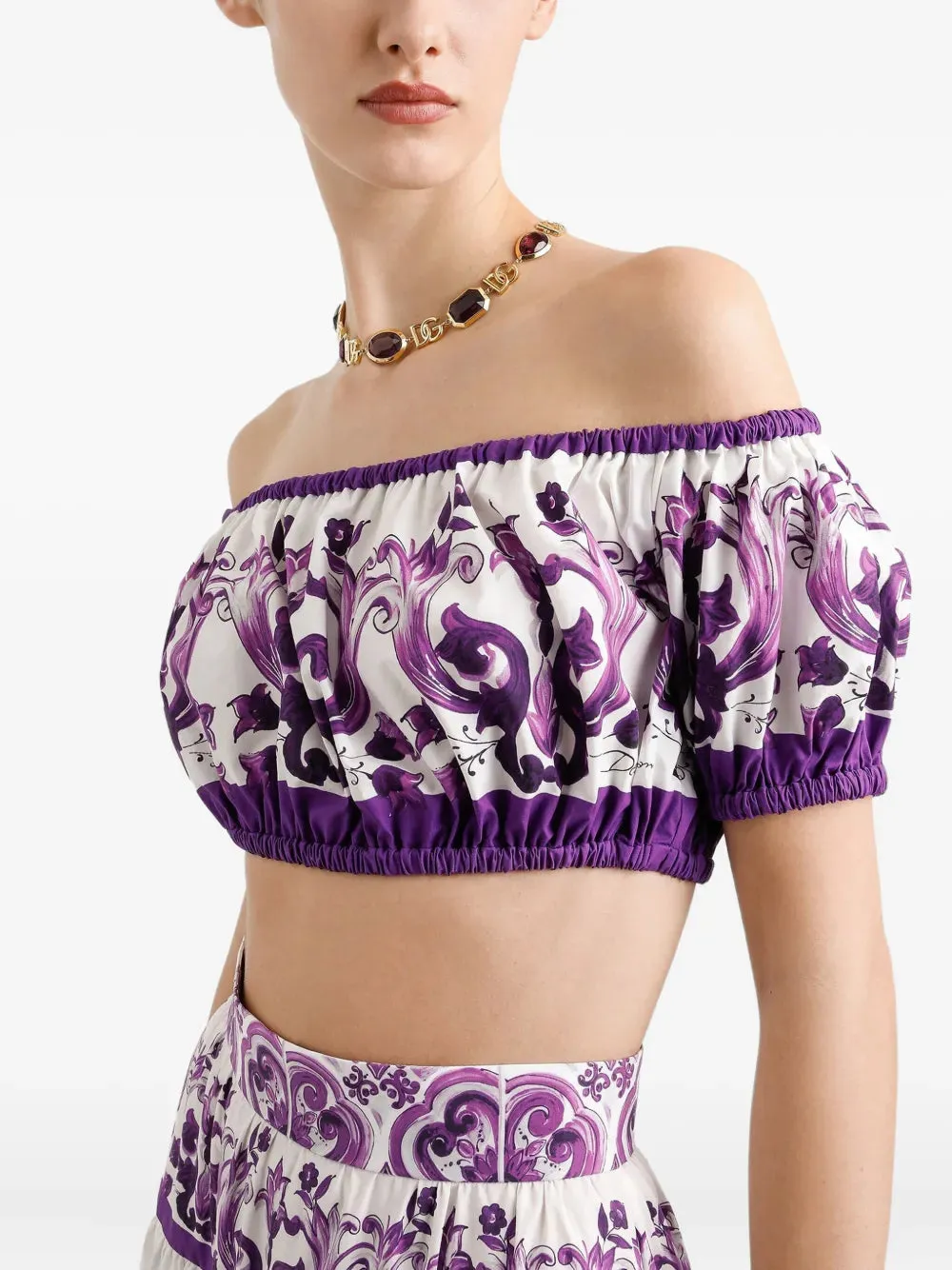 Printed Crop Top sold by Wanan Luxury product image thumbnail 3