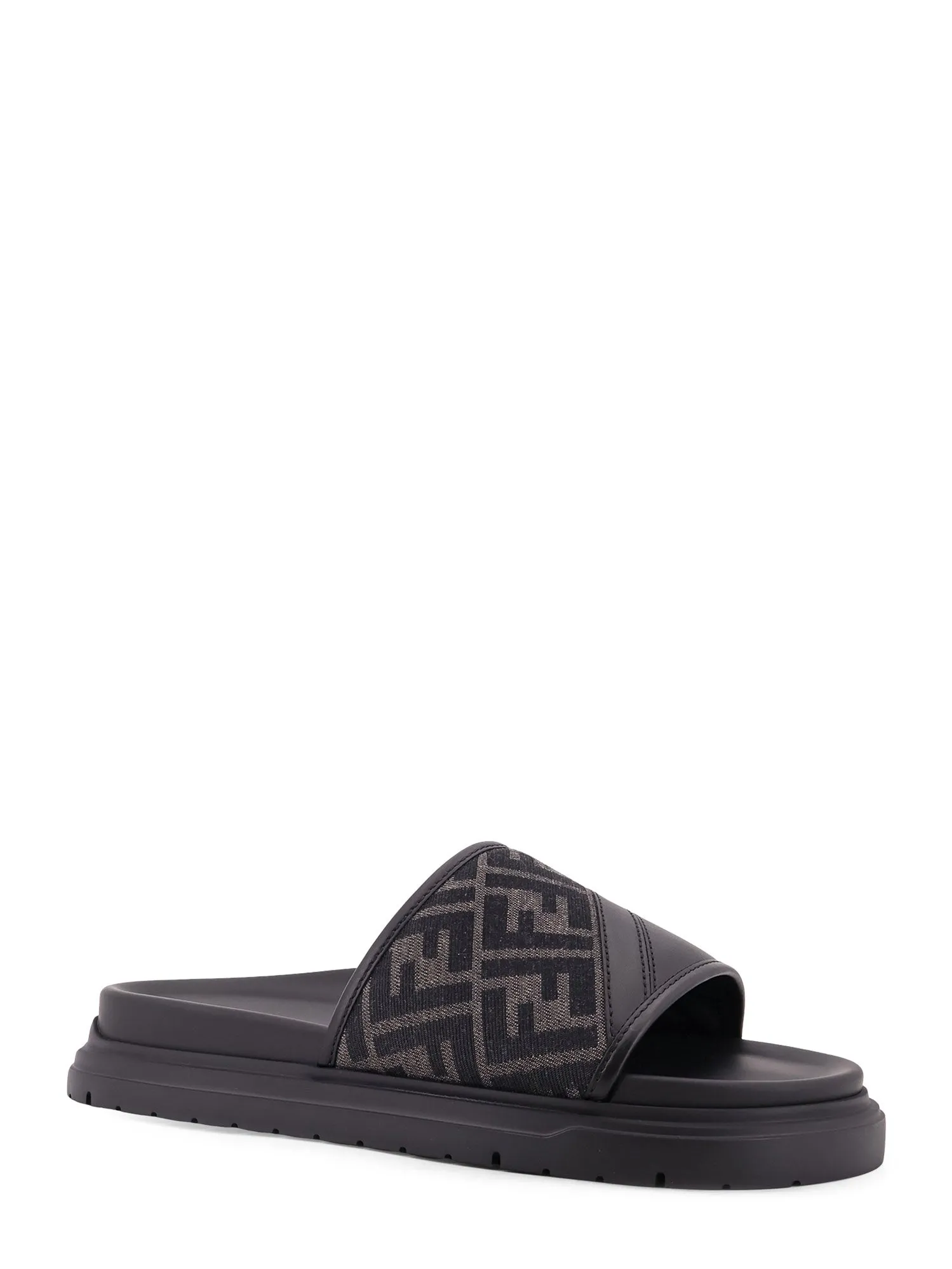 Low Leather Sandals With Ff Jacquard Insert sold by Wanan Luxury product image thumbnail 2