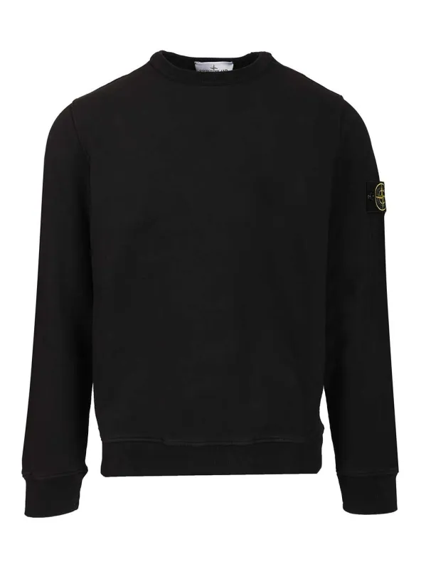 Organic Cotton Sweater Sweatshirts Black sold by Wanan Luxury