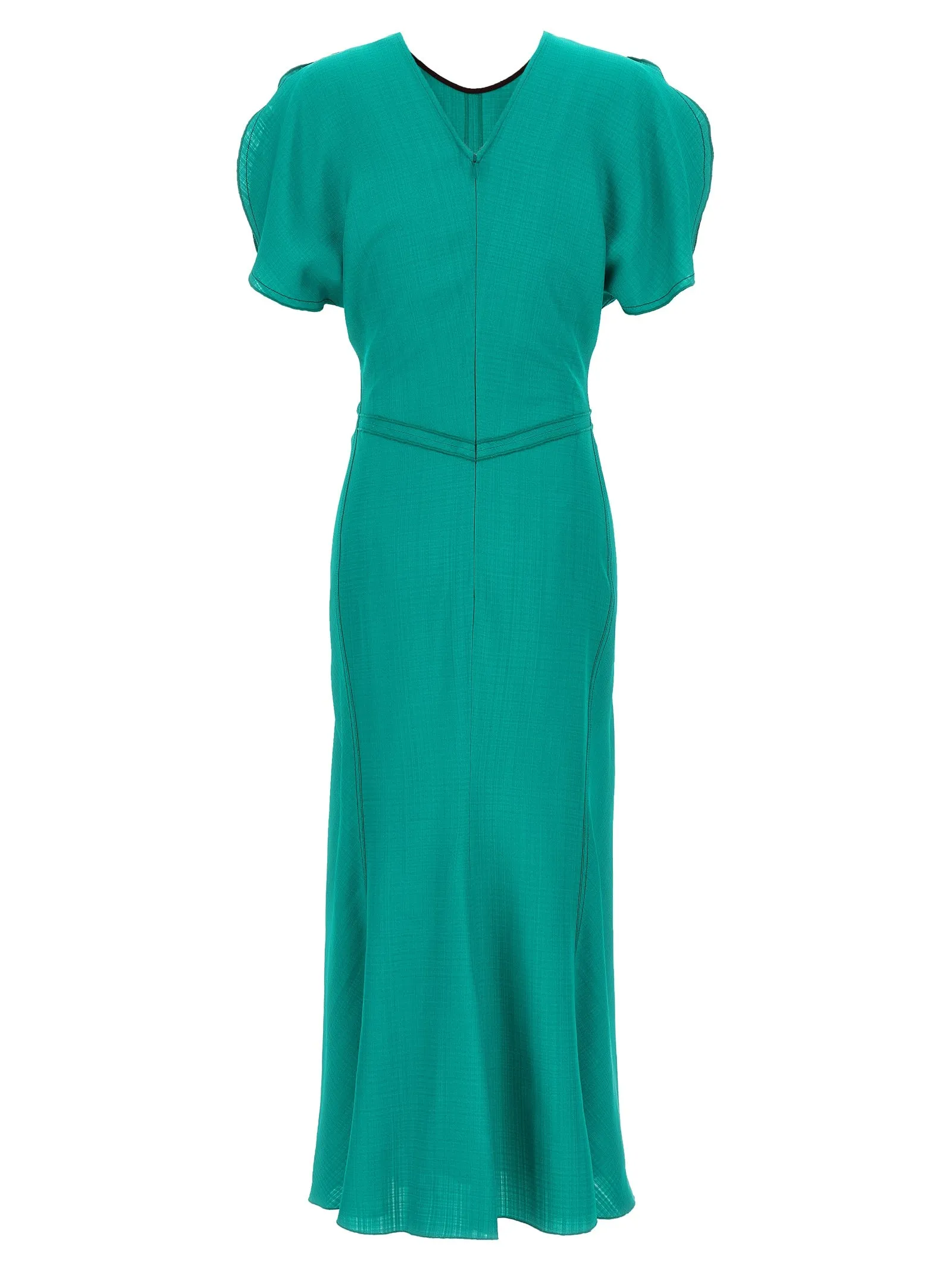 Gathered Waist Midi Dresses Green sold by Wanan Luxury product image thumbnail 2