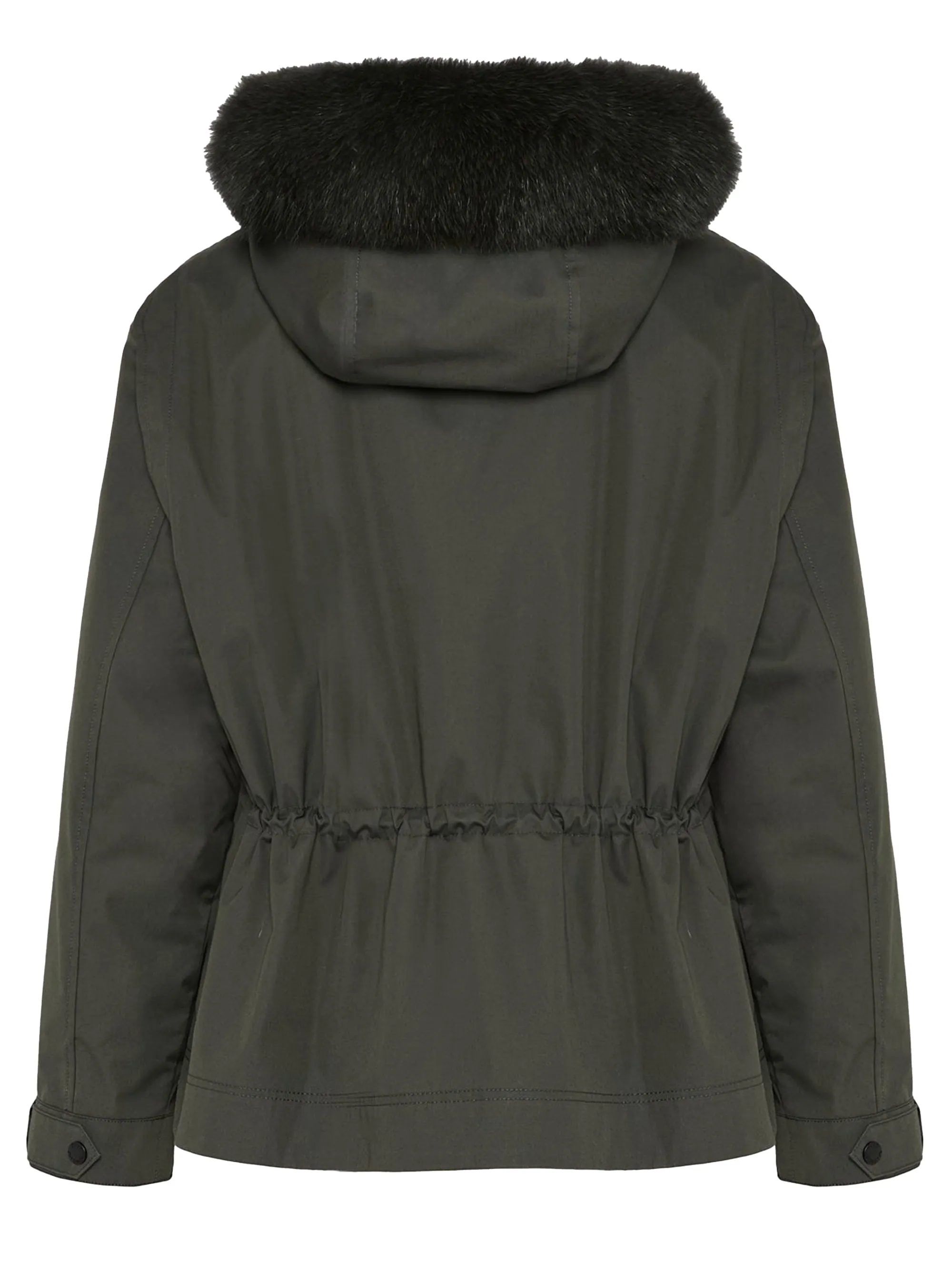 Ys Army Collection: Short Parka In Cotton Blend With Detachable Rabbit Fur Lining And Removable Fox Fur Trim sold by Wanan Luxury product image thumbnail 2