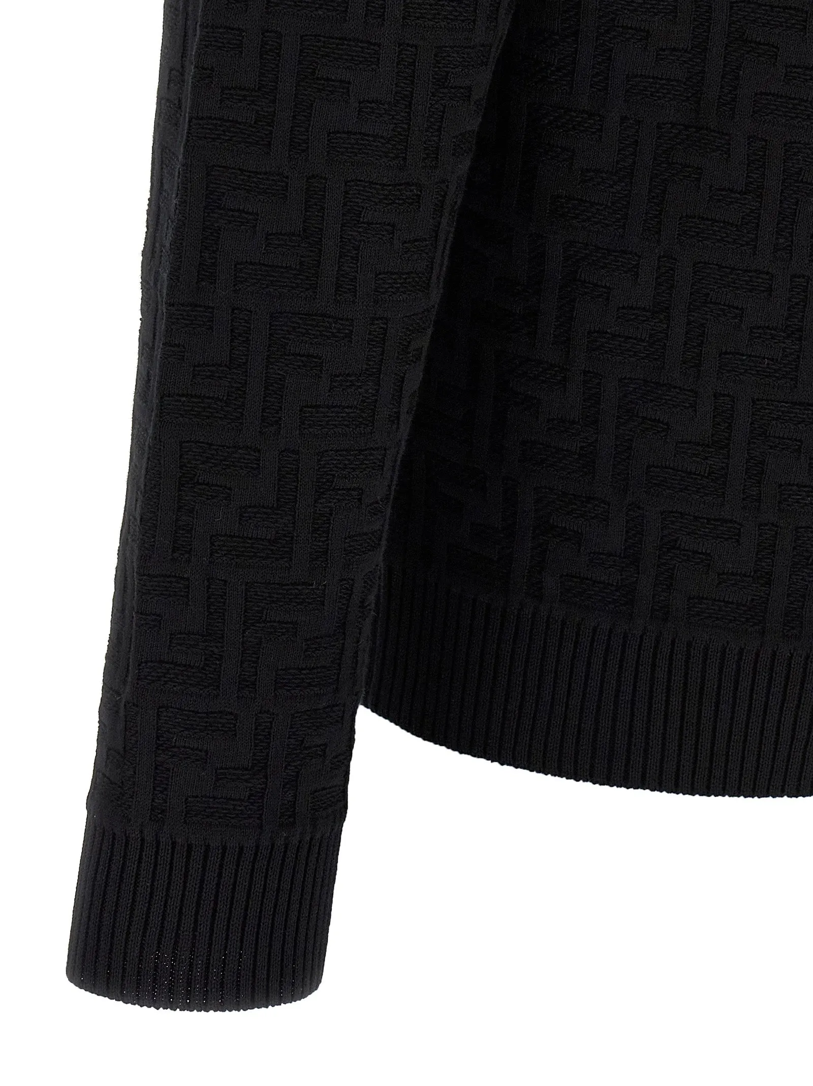 Ff Jacquard Sweater Sweaters And Cardigans Black sold by Wanan Luxury product image thumbnail 4