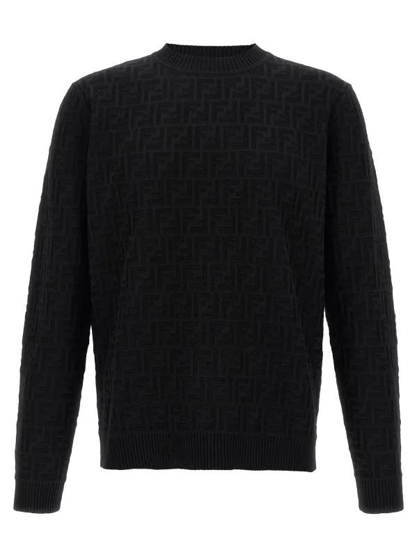 Ff Jacquard Sweater Sweaters And Cardigans Black sold by Wanan Luxury