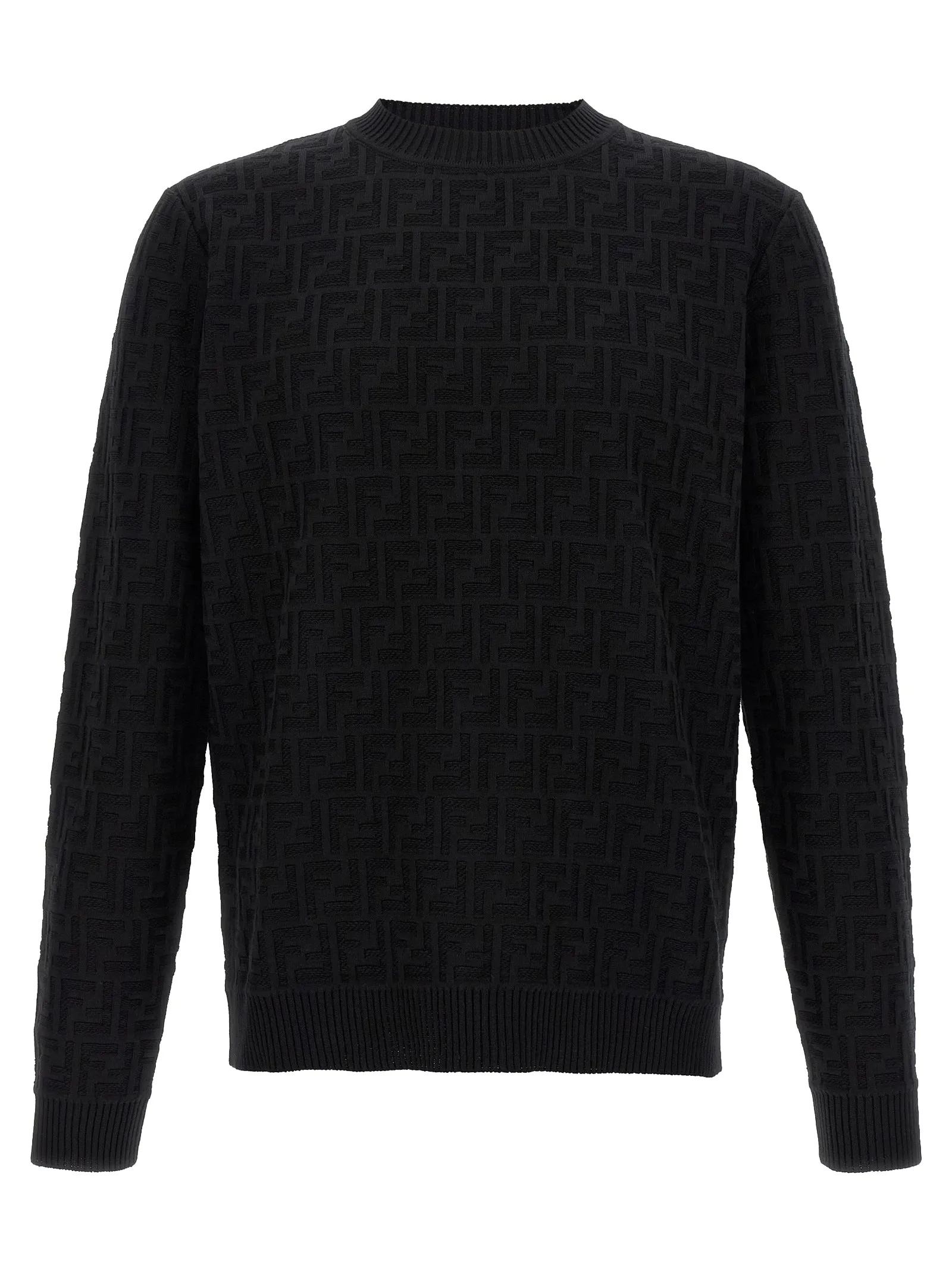 Ff Jacquard Sweater Sweaters And Cardigans Black sold by Wanan Luxury