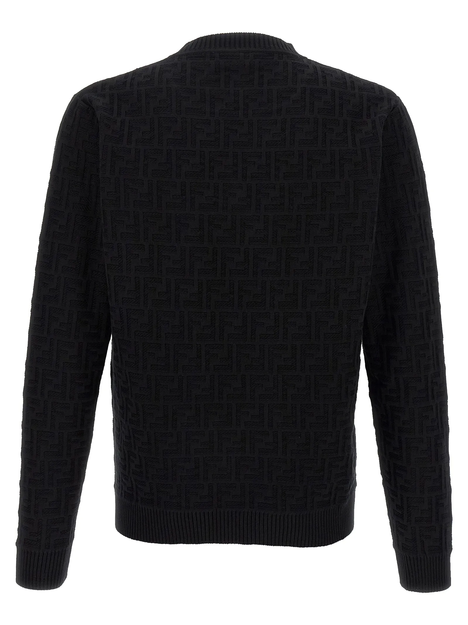Ff Jacquard Sweater Sweaters And Cardigans Black sold by Wanan Luxury product image thumbnail 2