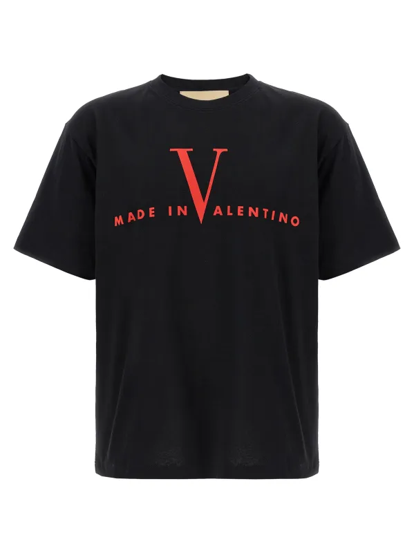 Made In Valentino T-Shirt Black sold by Wanan Luxury