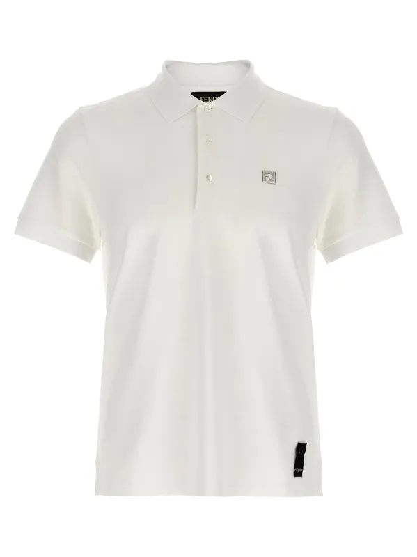 Ff Metallic Logo Shirt Polo White sold by Wanan Luxury