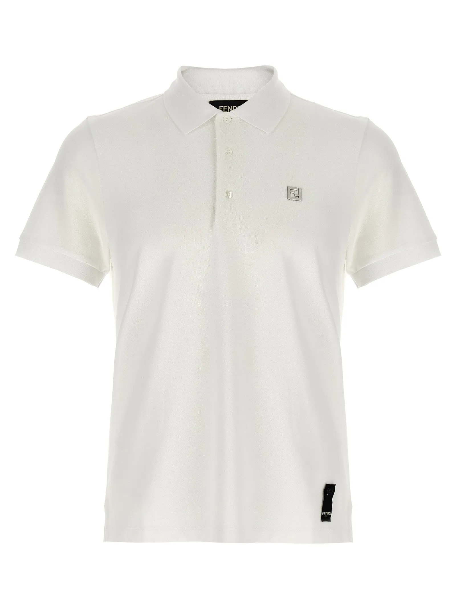 Ff Metallic Logo Shirt Polo White sold by Wanan Luxury