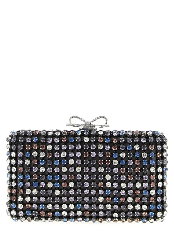 Multi Crystal Chainmail Clutch Multicolor sold by Wanan Luxury