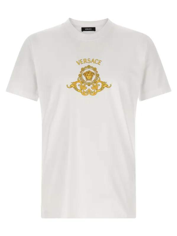 Hall Of Heroes Crest T-Shirt White made by Versace